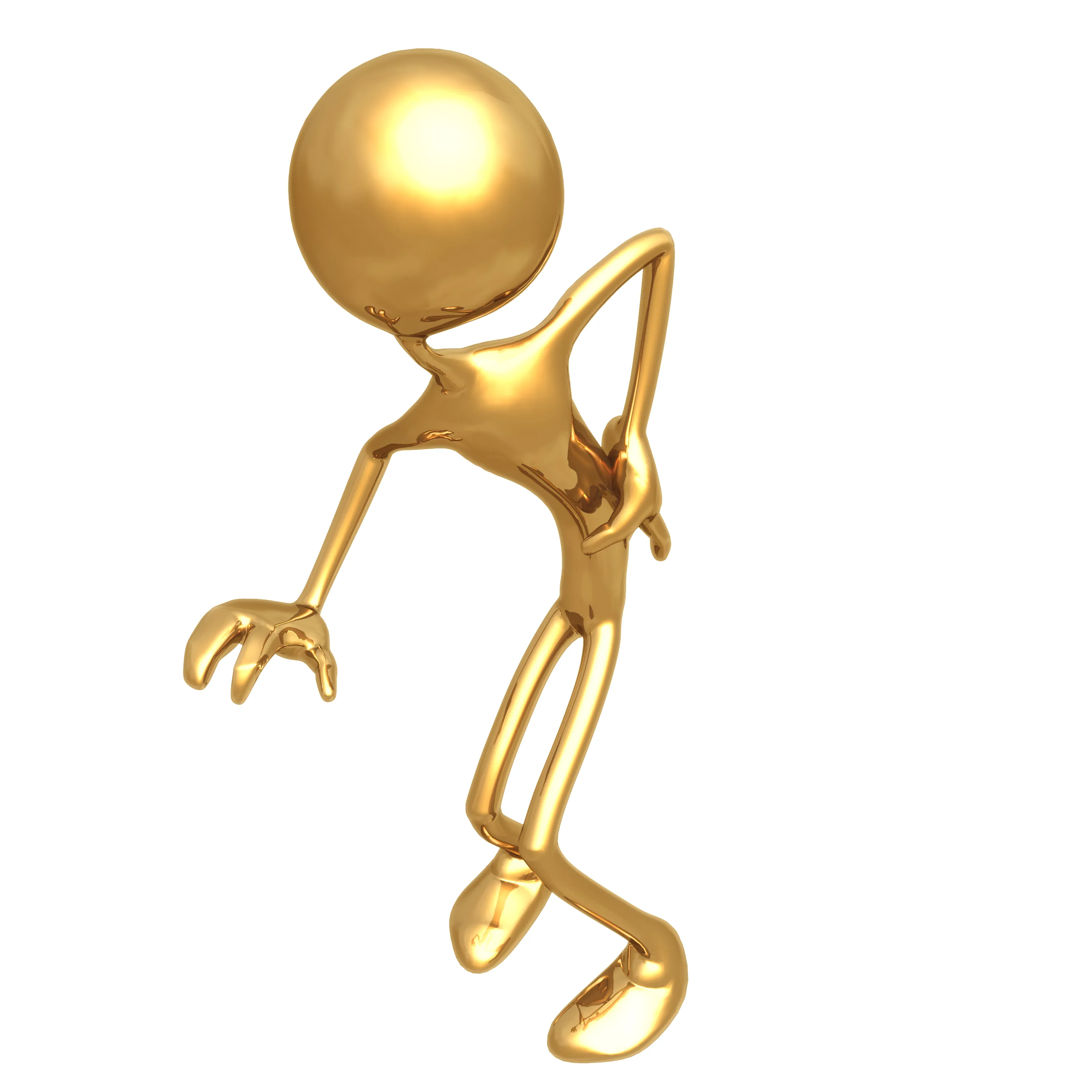 Physio+Ergotherapie Engelmann – Metallic-Gold-3D-Strichfigur