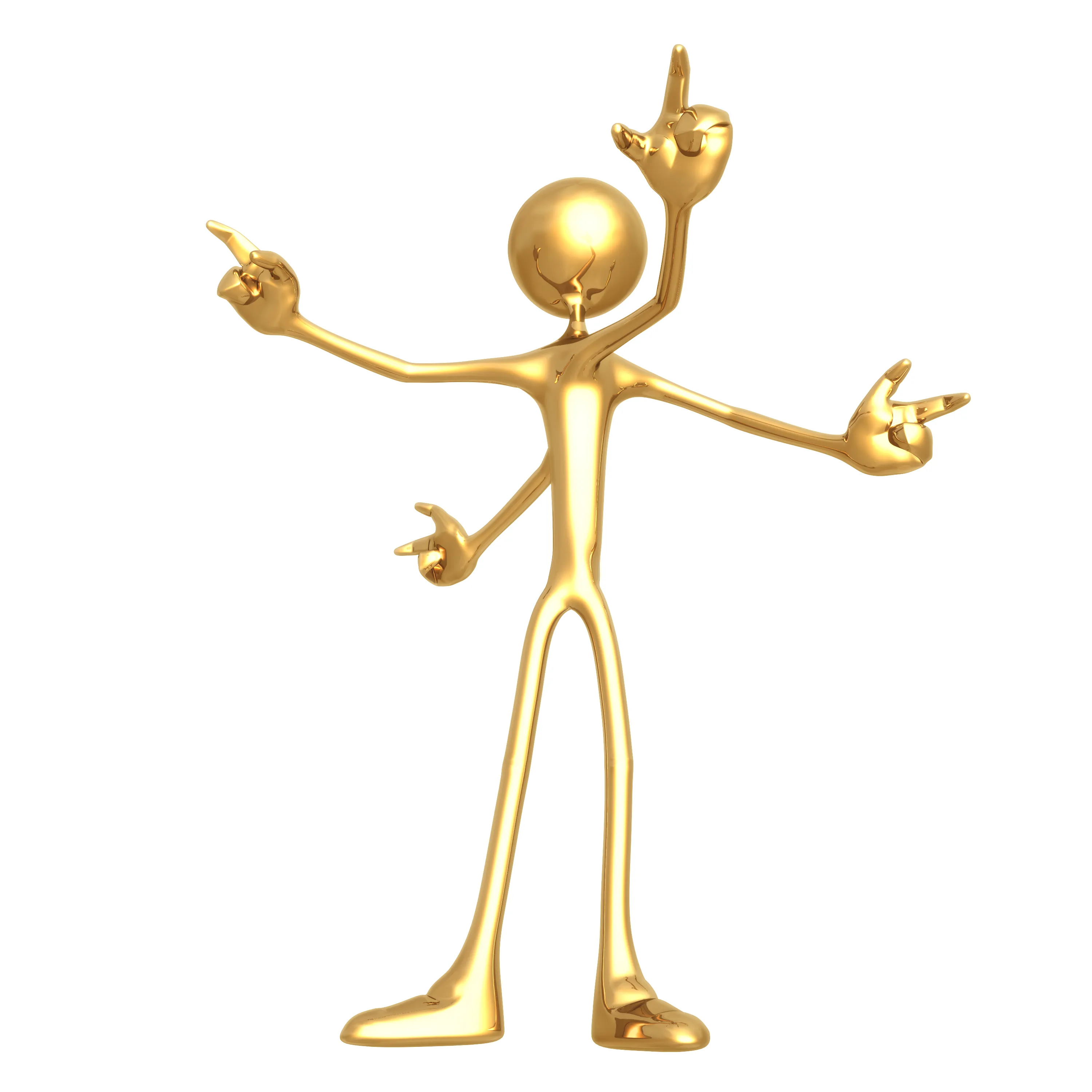Physio+Ergotherapie Engelmann – Metallic-Gold-3D-Strichfigur