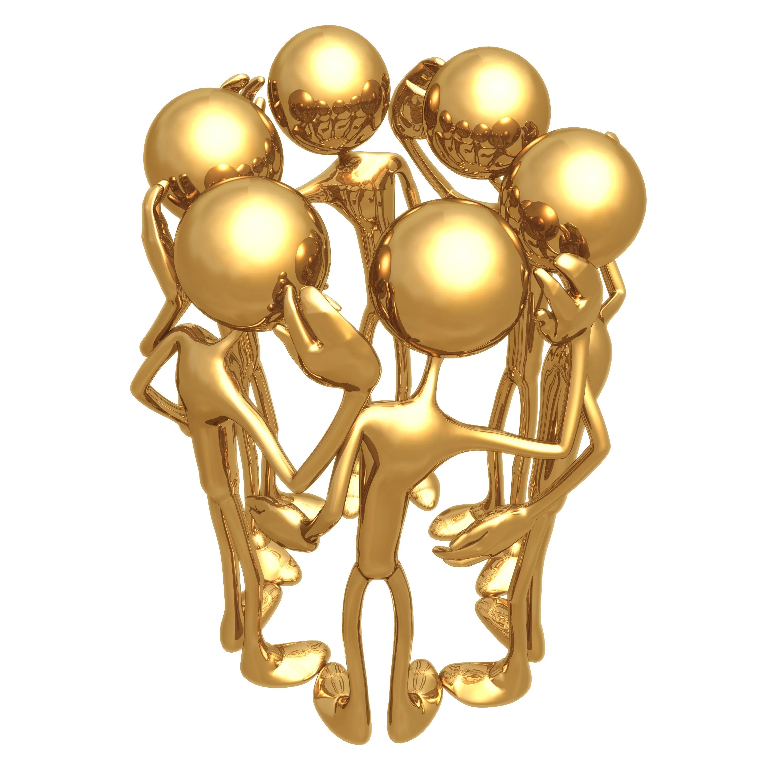 Physio+Ergotherapie Engelmann – Metallic-Gold-3D-Strichfigur